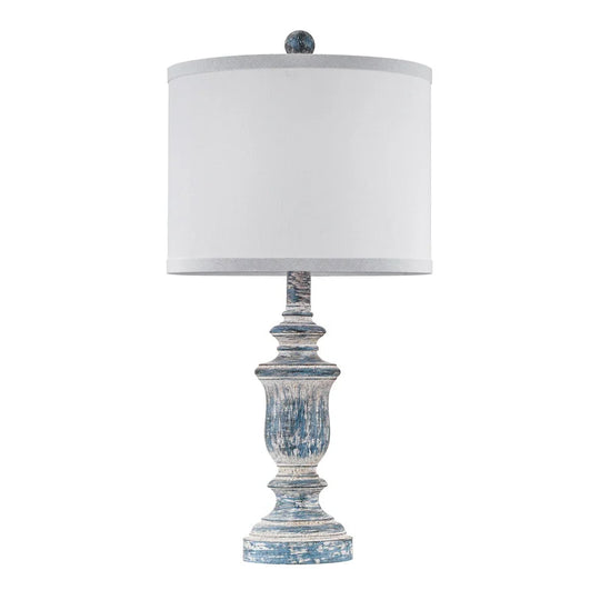 22" Rustic Table Lamp Set with Fabric Shade(Set of 2) - W11" * H 22"