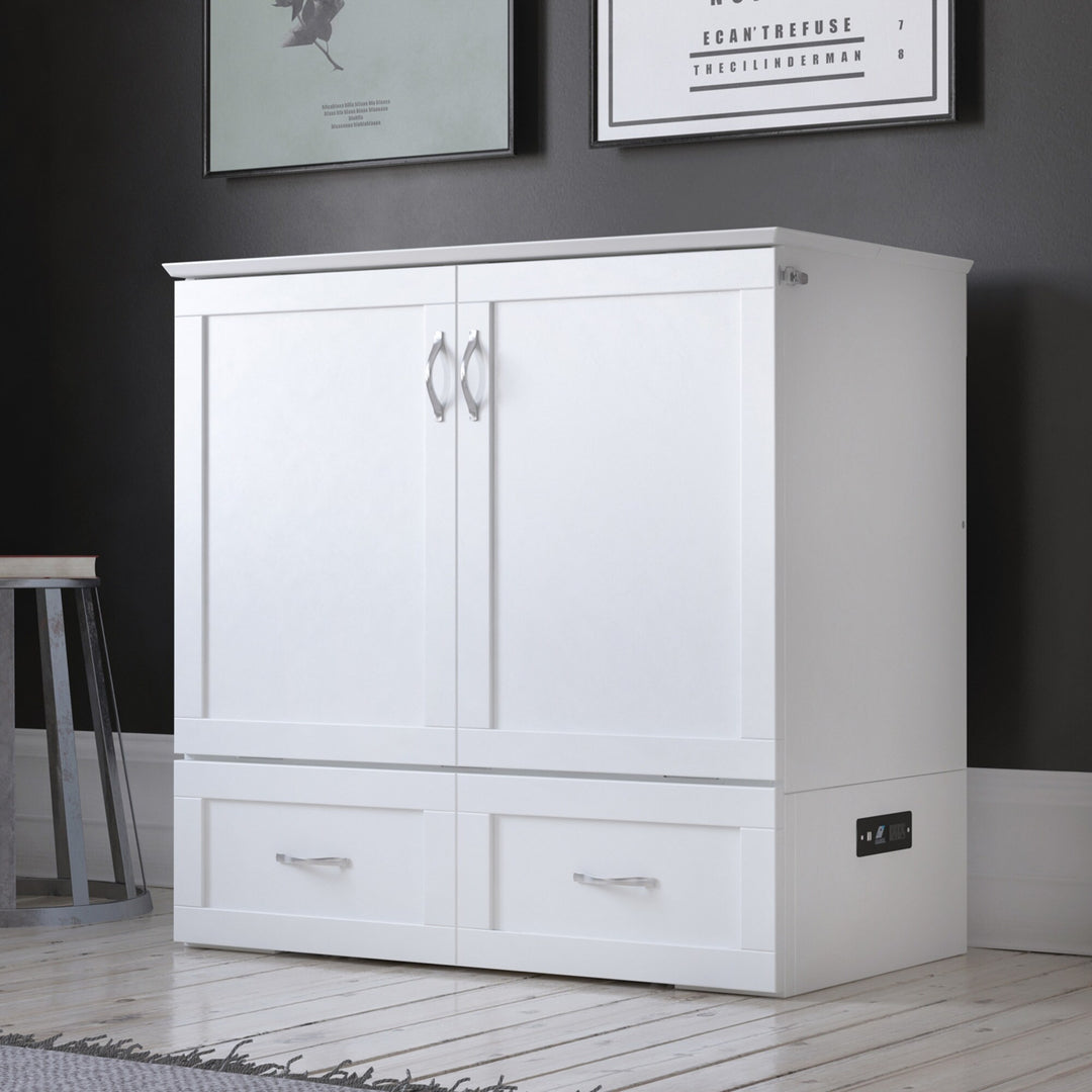 Hamilton Murphy Bed Chest with Mattress and Storage Drawer