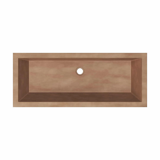 Arcata Nativestone Concrete Undermount Trough Bathroom Sink