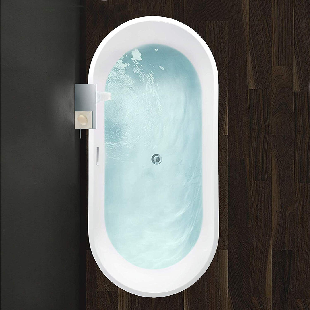 54" Acrylic Freestanding Soaking Bathtub
