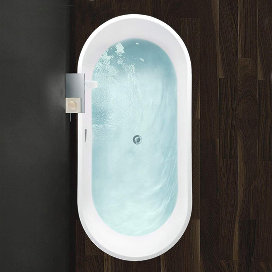 54" Acrylic Freestanding Soaking Bathtub