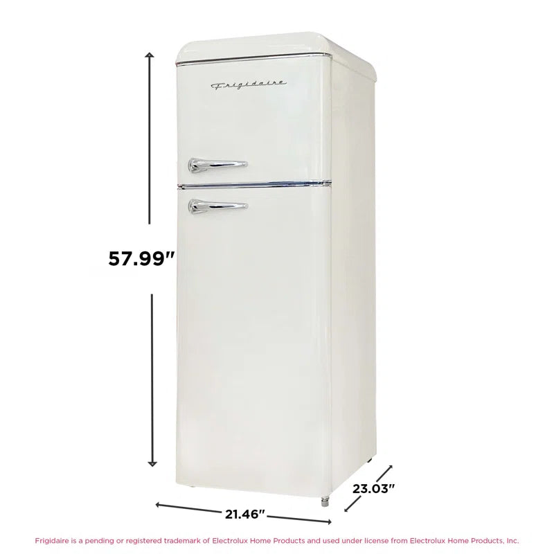7.5 Cu. Ft. Capacity Retro Fridge Freezer Combo, Upright Fridge Freezer Combo, Apartment Size