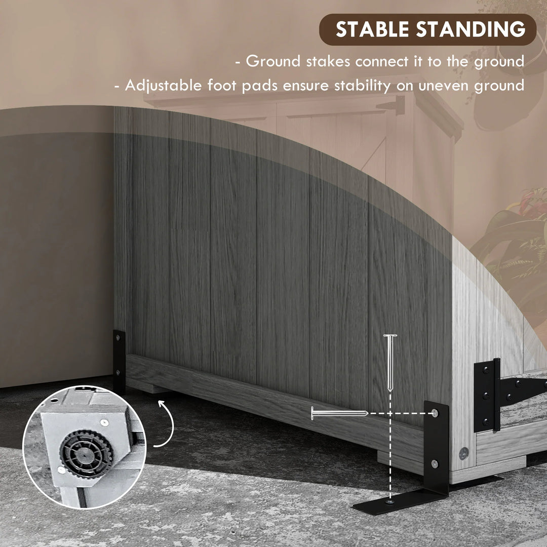Wooden Garden Shed, Outdoor Storage Cabinet with Waterproof Asphalt Roof, Narrow Tool Shed with Shelves