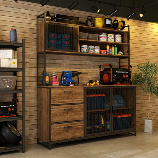 Heavy-Duty Garage Workbench with Ample Storage & Reinforced Countertop