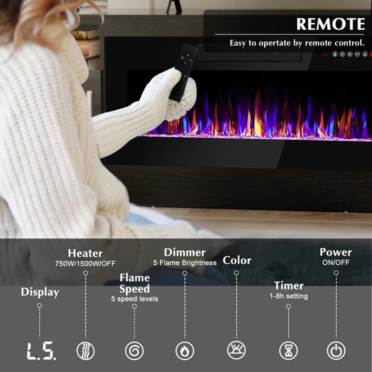 Alazik TV Stand for Tvs up to 78" with Fireplace Included