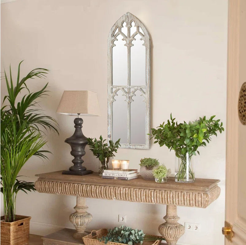 Giovanni Farmhouse Arched Window Accent Mirror