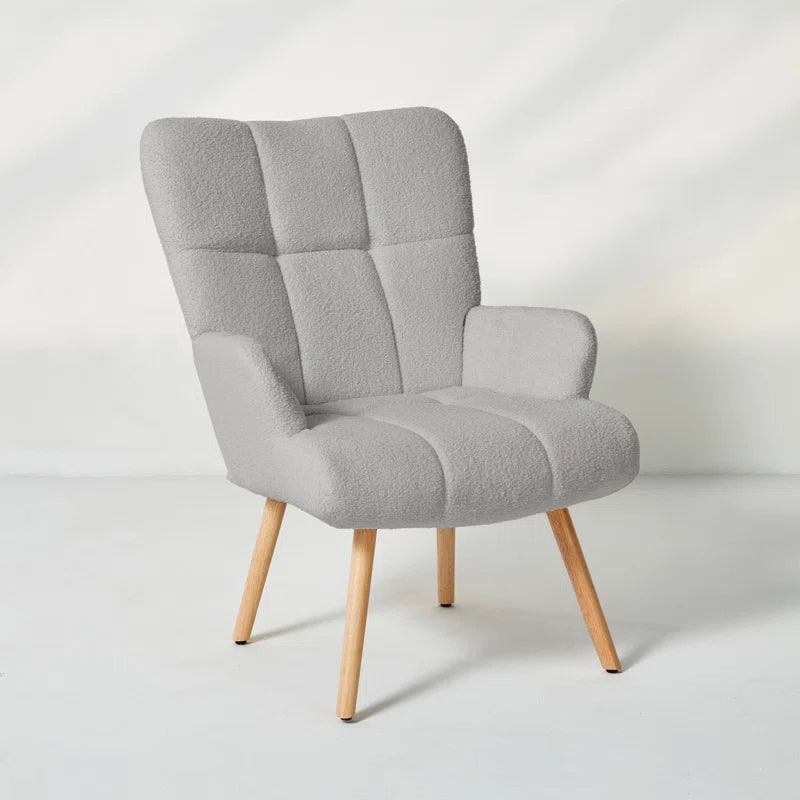 Heidegard Floral Accent Chair Modern High Back Arm Chair, Colorful Patchwork Reading Chairs for Bedroom