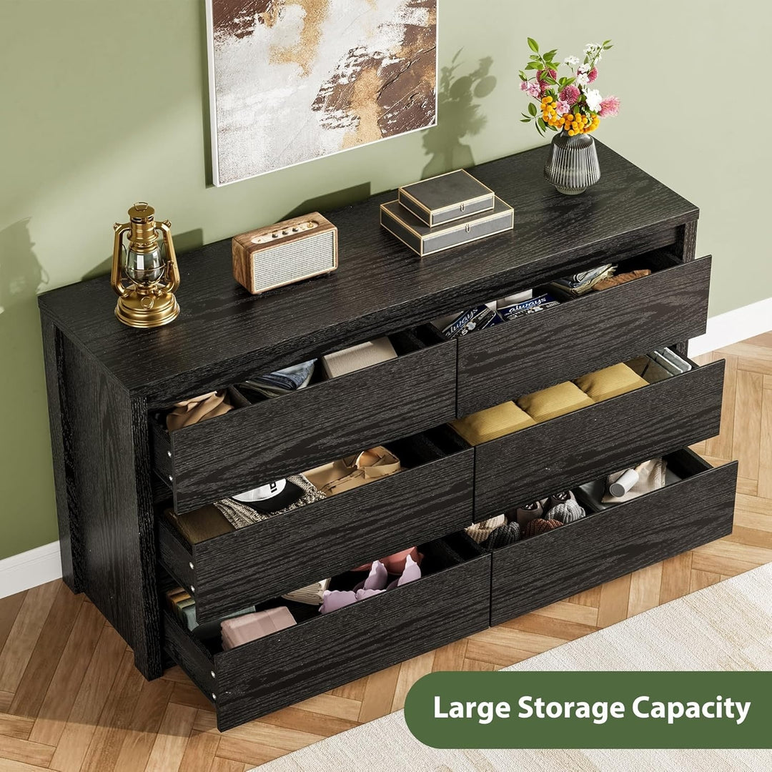 7-Drawer Dresser for Bedroom,Wide Wood Chest with Handle-Free Design,Modern Storage Cabinet for Living Room or Entryway