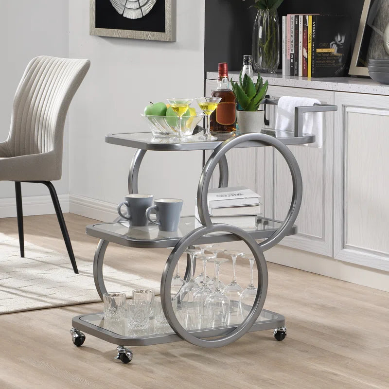 Antu 3-Tier Mobile Home Service Bar Cart