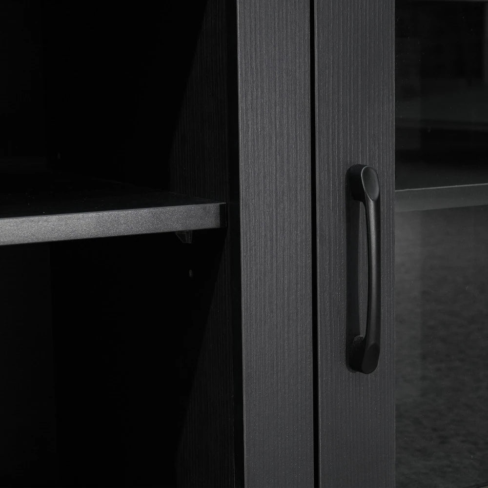 Classic TV Stand for up to 80" Tvs-Glass Fronted Doors-Modern Finish - 65"W X 16"D X 23.625"H