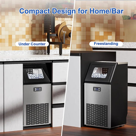 100 Lb. Daily Production Clear Ice Freestanding Ice Maker