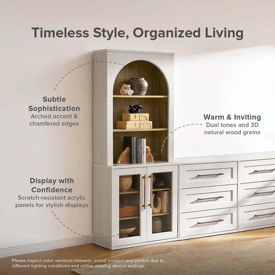 Mopio Blake Acrylic Cabinet with Hutch