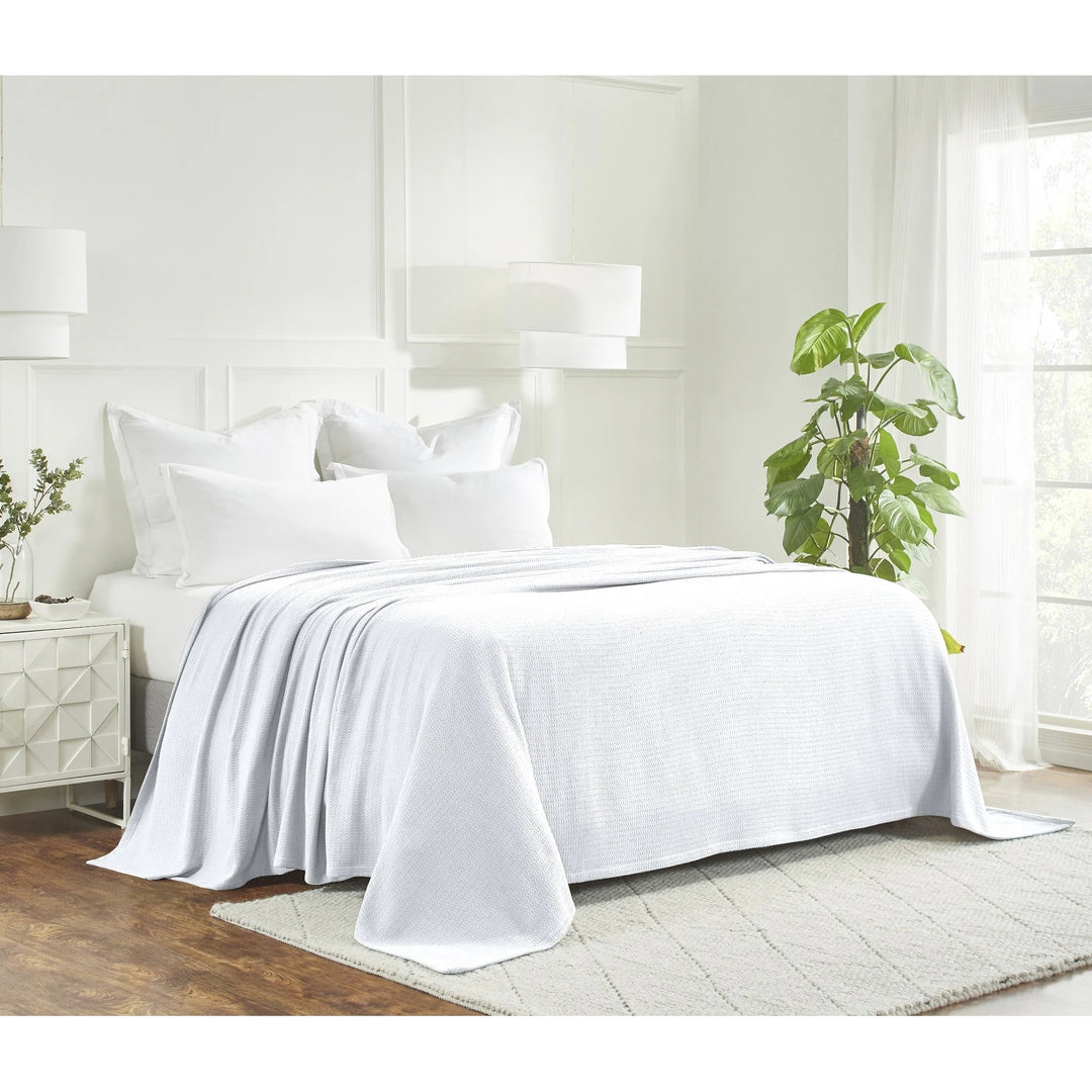 Waffle Weave Honeycomb Knit Soft Cotton Blanket