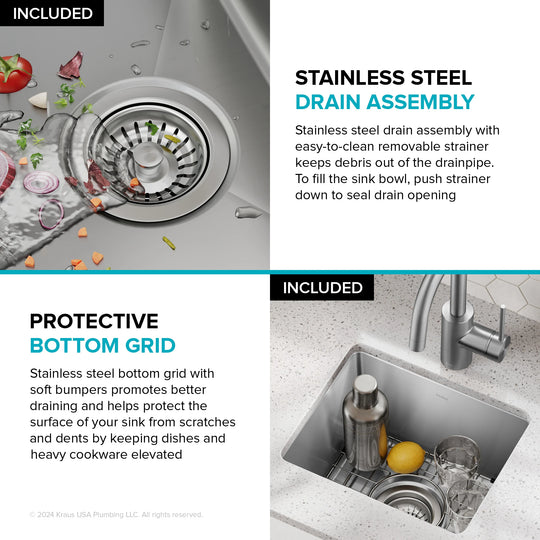 Fairlane Undermount 18 Gauge Stainless Steel Kitchen Sink