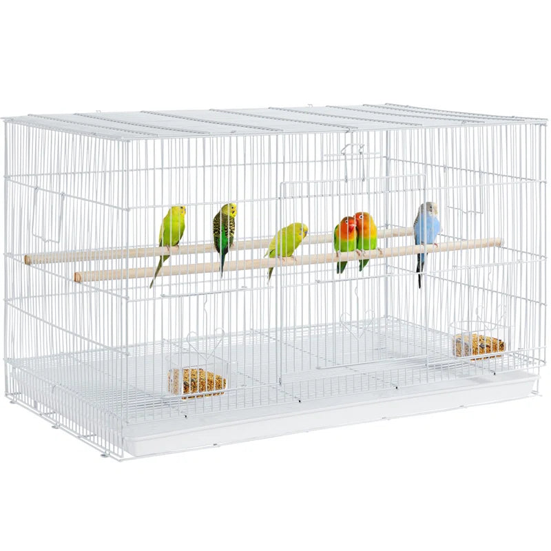 Taylorsville Iron Flat Top Table Top Bird Cage with Perch