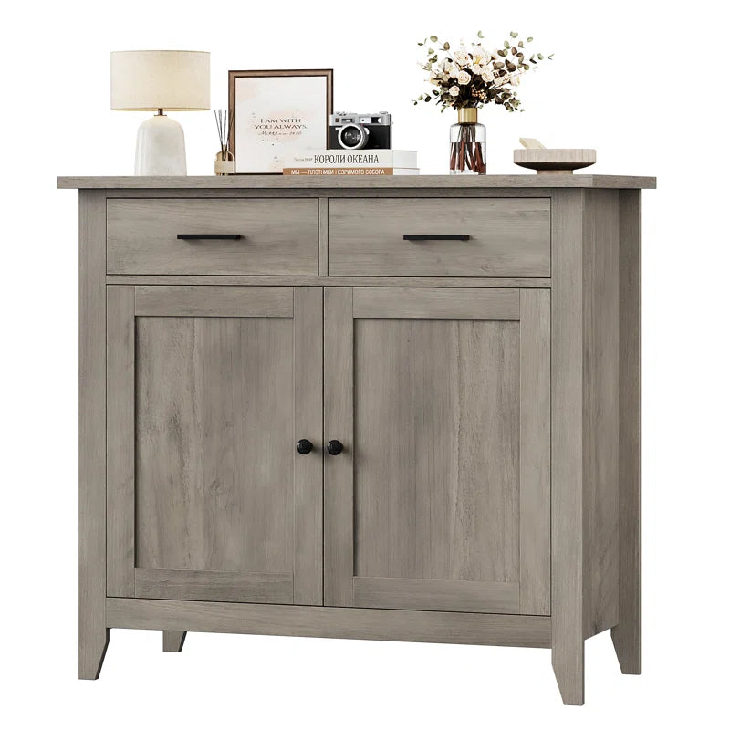 Ailynn Wood Accent Cabinets with 2 Drawers & 2 Doors