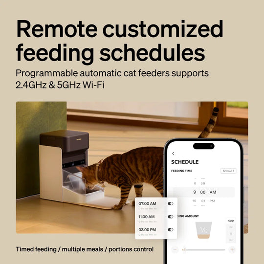 One RFID Automatic Feeder with Smart APP Control, Coffee, 3L, 1 Count