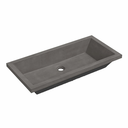 Arcata Nativestone Concrete Undermount Trough Bathroom Sink