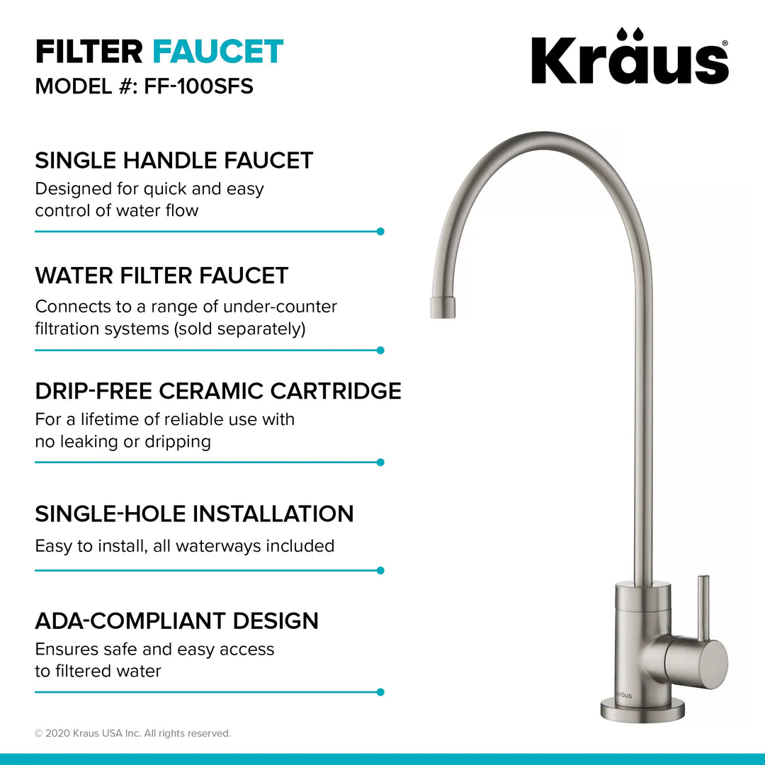 2-Function 1-Handle 1-Hole Pulldown Sprayer Brass Kitchen Faucet