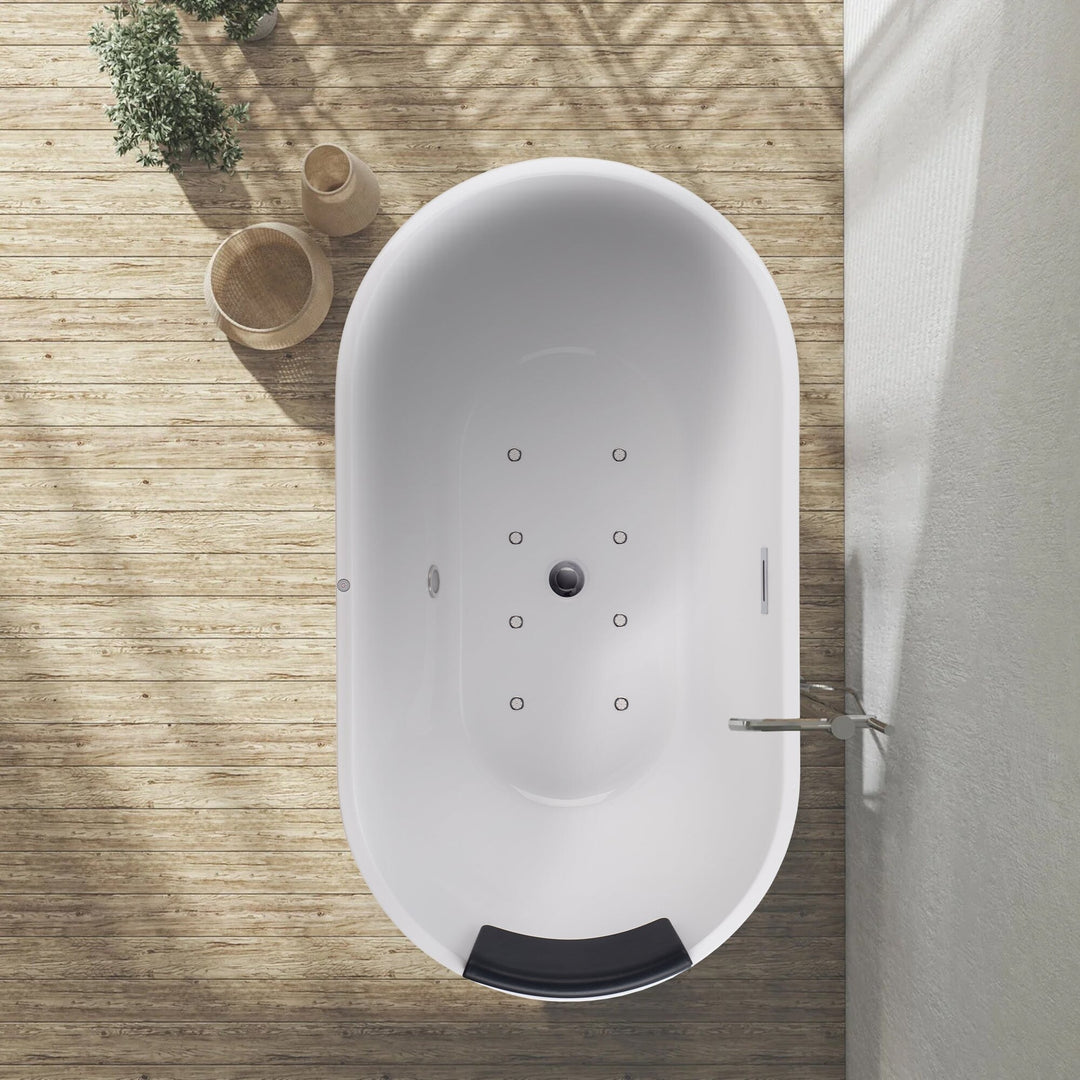 54" Acrylic Freestanding Soaking Bathtub