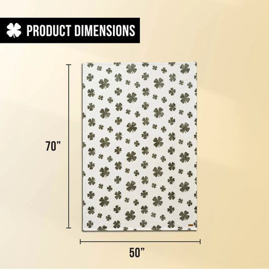 Lucky Clovers Plush Throw Blankets