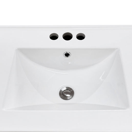 37" Freestanding Single Bathroom Vanity with 1 Soft Closing Cabinet & 2 Drawers