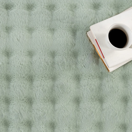 Jeni Solid Plush Machine Washable Area Rug