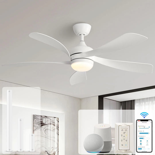 Sofucor 45/52 Inch Ceiling Fan with Remote & Lights Quiet DC Motor 5 Blade High CFM Modern Fan