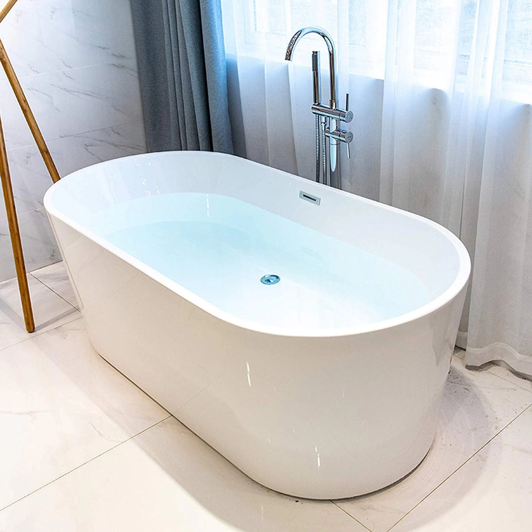 54" Acrylic Freestanding Soaking Bathtub