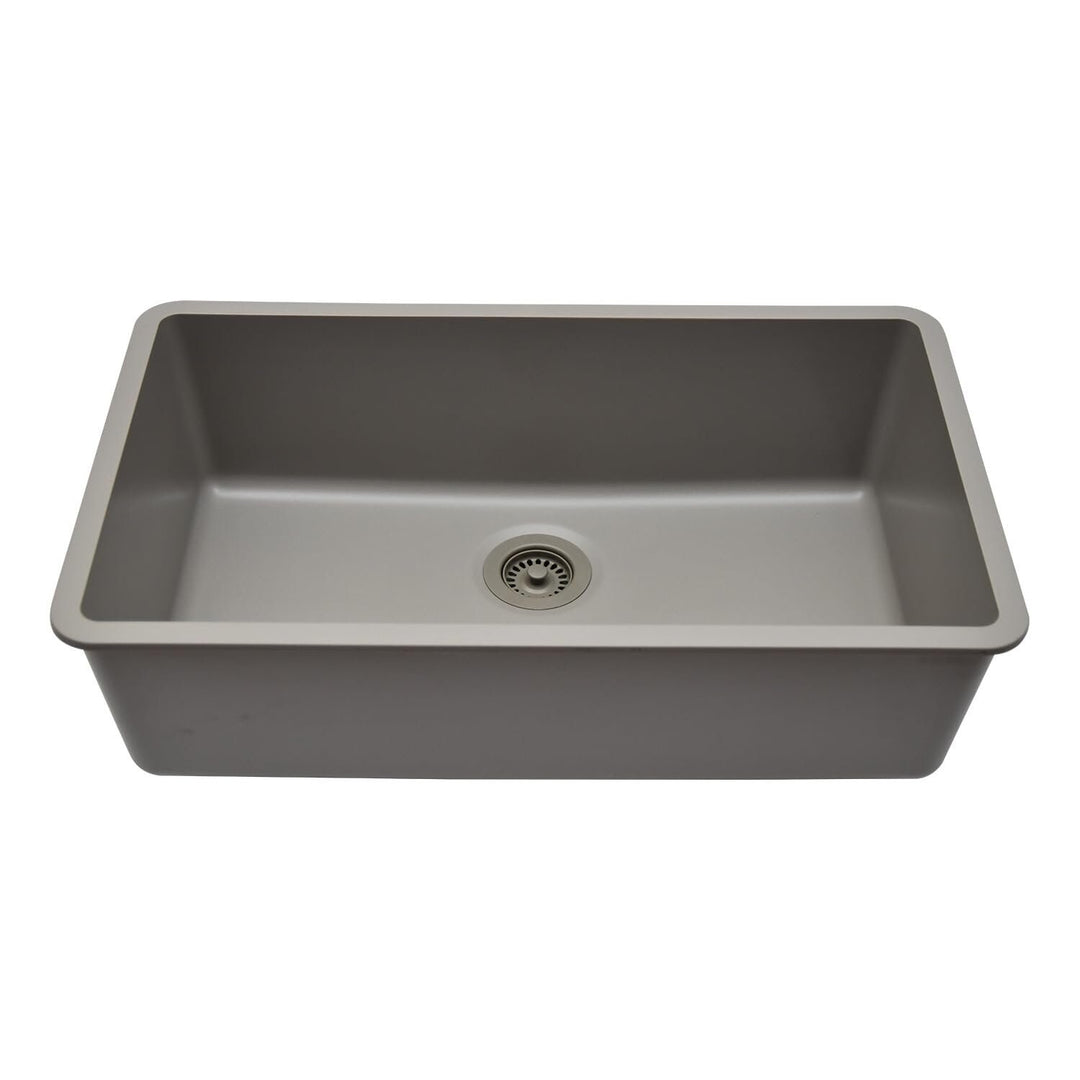 Drop-In Quartz 32 Inch Single Bowl Kitchen Sink Kit - 32"X19"