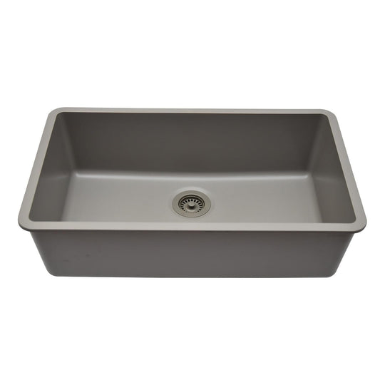 Drop-In Quartz 32 Inch Single Bowl Kitchen Sink Kit - 32"X19"