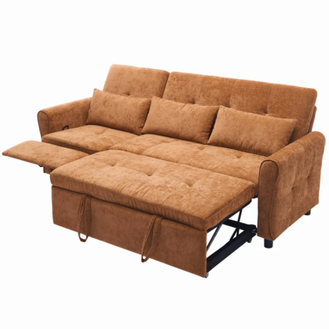2-In-1 Sofa with Pull-Out Sleeper & Reversible Recliner by