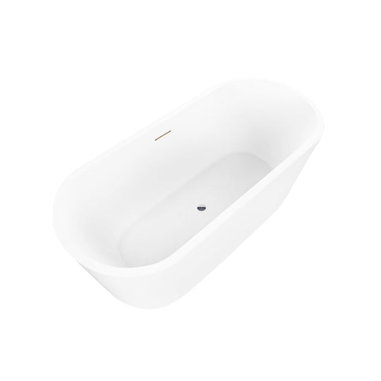 54" Acrylic Freestanding Soaking Bathtub