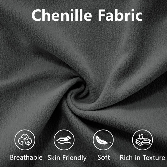 Luxury Chenille Modular Upholstered Sectional Sofa Couch with Convertible Ottoman