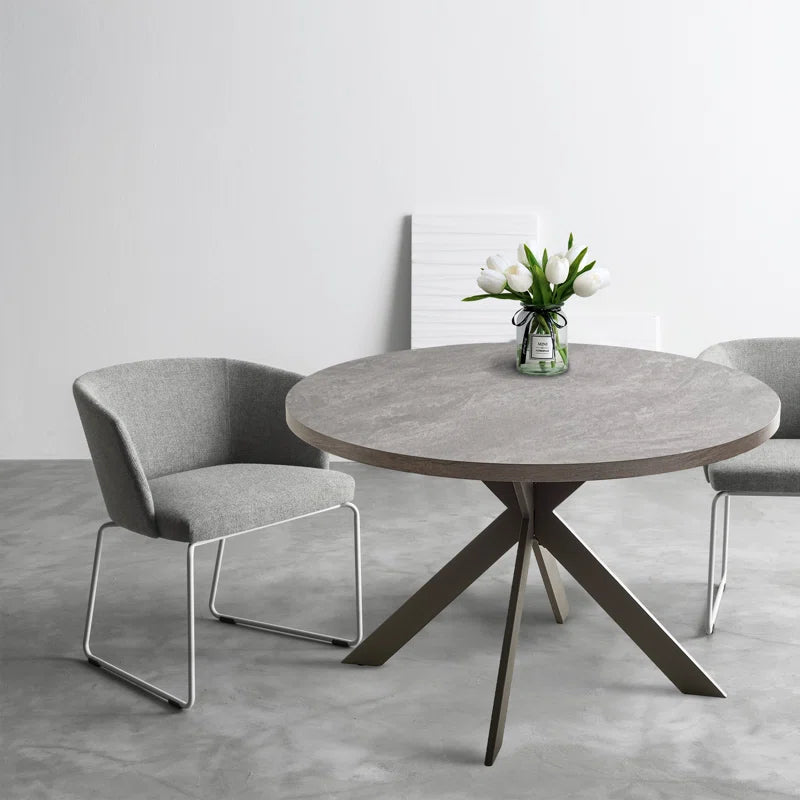 Garrell 46‘’ round Dining Table, Mid-Century round Kitchen Table for 4 Person, Modern Leisure Coffee Table