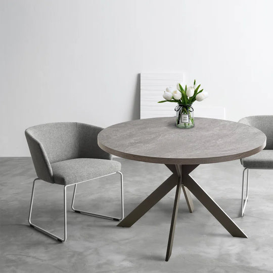 Garrell 46‘’ round Dining Table, Mid-Century round Kitchen Table for 4 Person, Modern Leisure Coffee Table