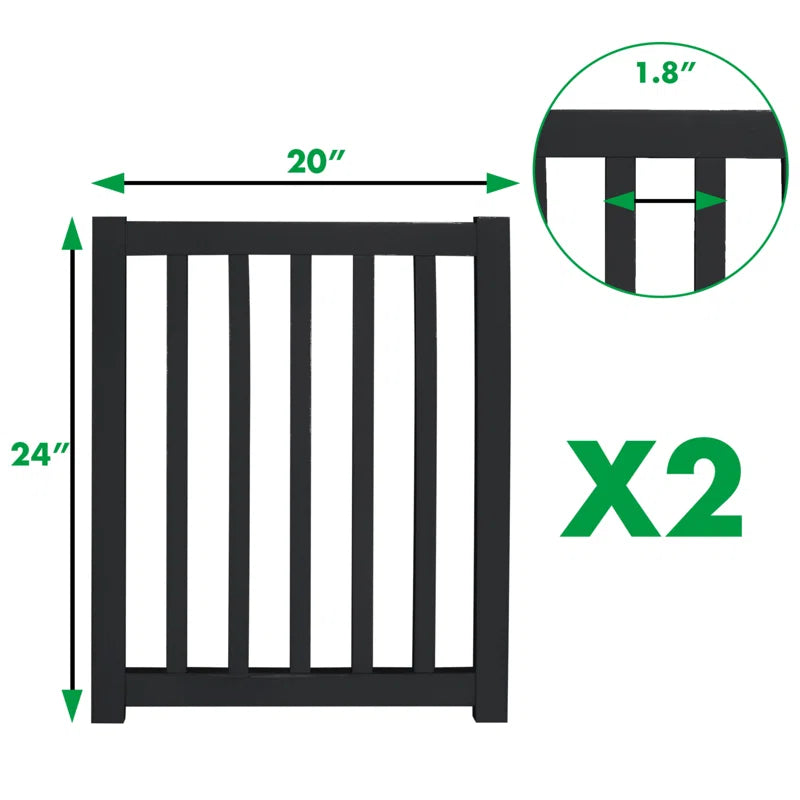 Solid Wood Freestanding Foldable Pet Gate for Dogs,3 Panels for Doorways,Stairs,Hallways Etc