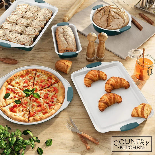 Nonstick Stackable Bakeware Set - Heavy Duty, Durable, Easy Release Baking Set, 10 Pcs