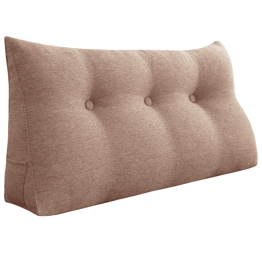 Bed Rest Wedge Reading Pillow Headboard Back Support Cushion