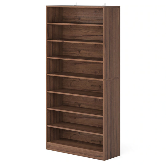 9 Tiers Shoe Cabinet, 40-45 Pairs Heavy Duty Wood Freestanding Shoe Storage Cabinet