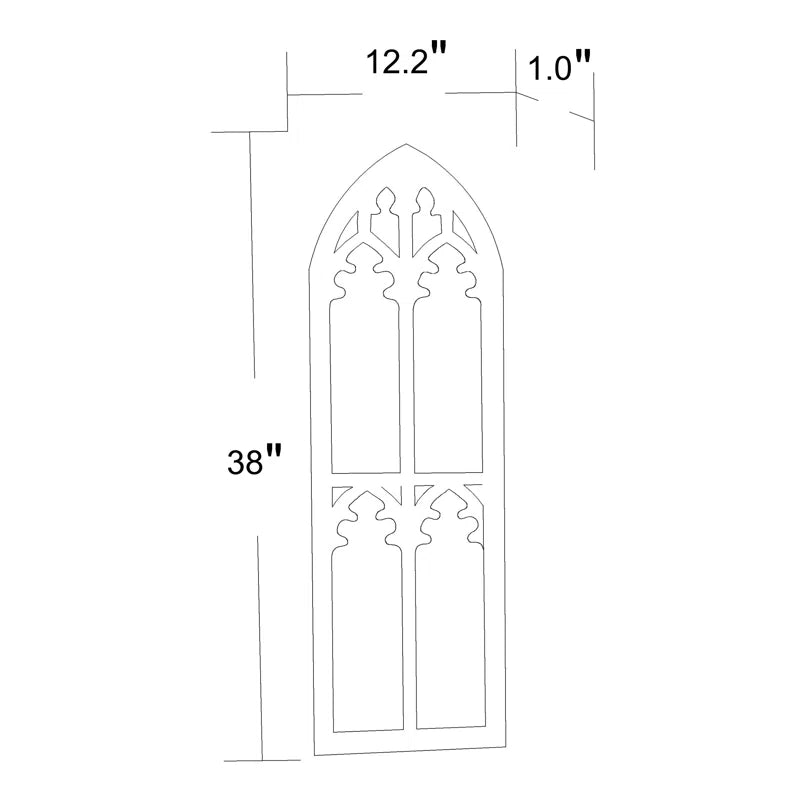 Giovanni Farmhouse Arched Window Accent Mirror