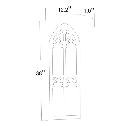 Giovanni Farmhouse Arched Window Accent Mirror