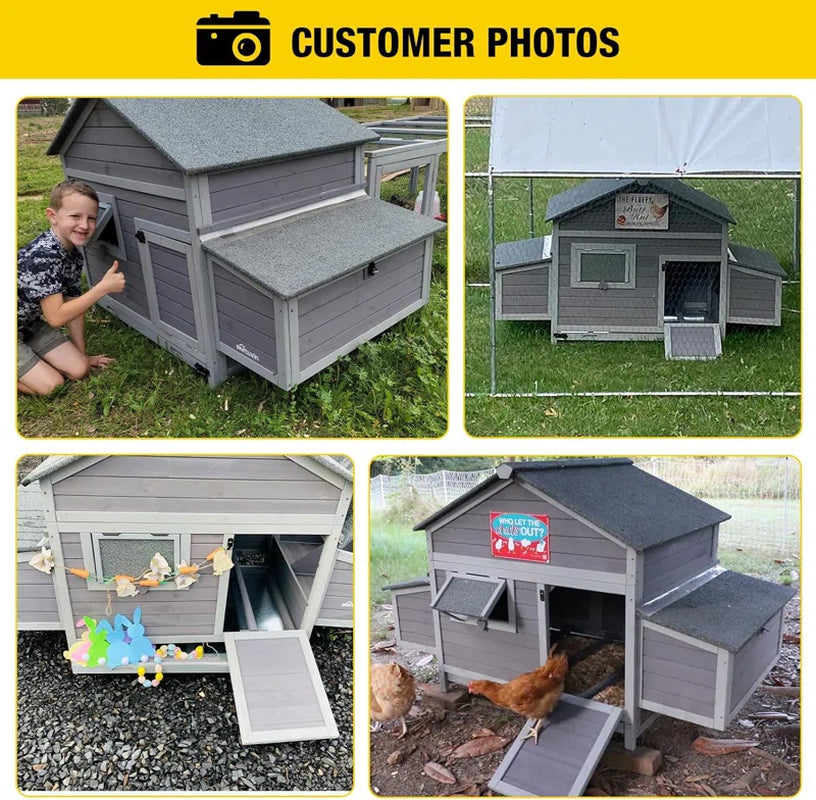 16.8 Square Feet Chicken Coop with Nesting Box
