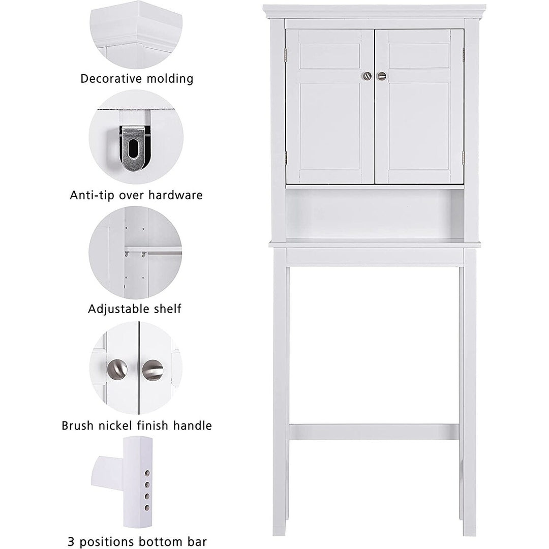 Spirich Home Bathroom Shelf Over-The-Toilet, Bathroom Spacesaver, Bathroom Bathroom Storage Cabinet Organizer with Drawer