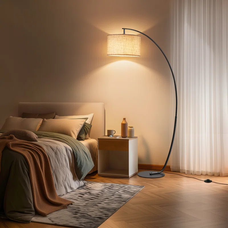 68.5" Arched Floor Lamp with Remote Control and Bulb Included