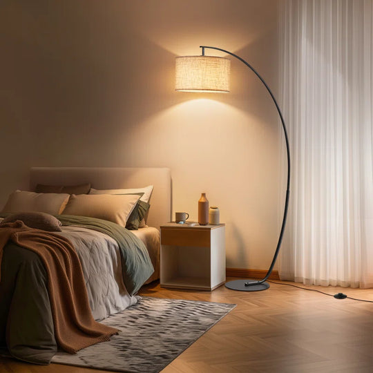 68.5" Arched Floor Lamp with Remote Control and Bulb Included