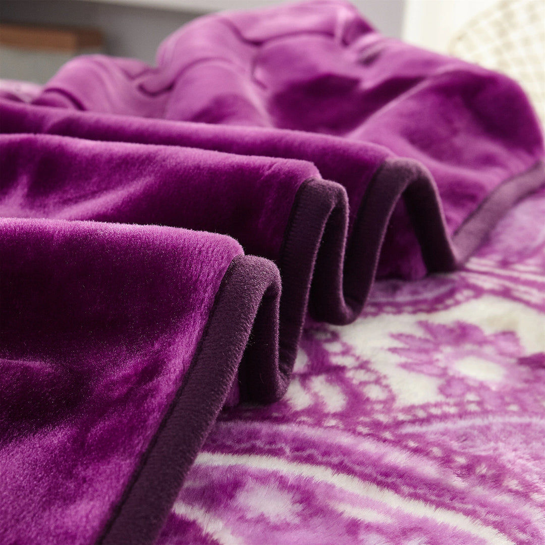 Heavy Korean Mink Fleece King Size Blanket, Christmas Gift for Parents