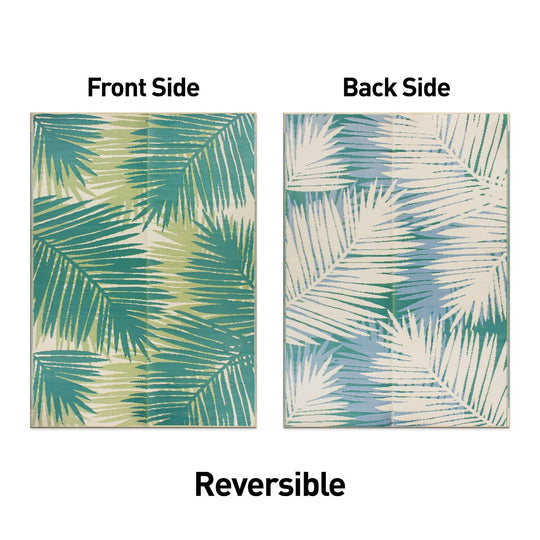 Tropical Floral Reversible Plastic Outdoor Rugs