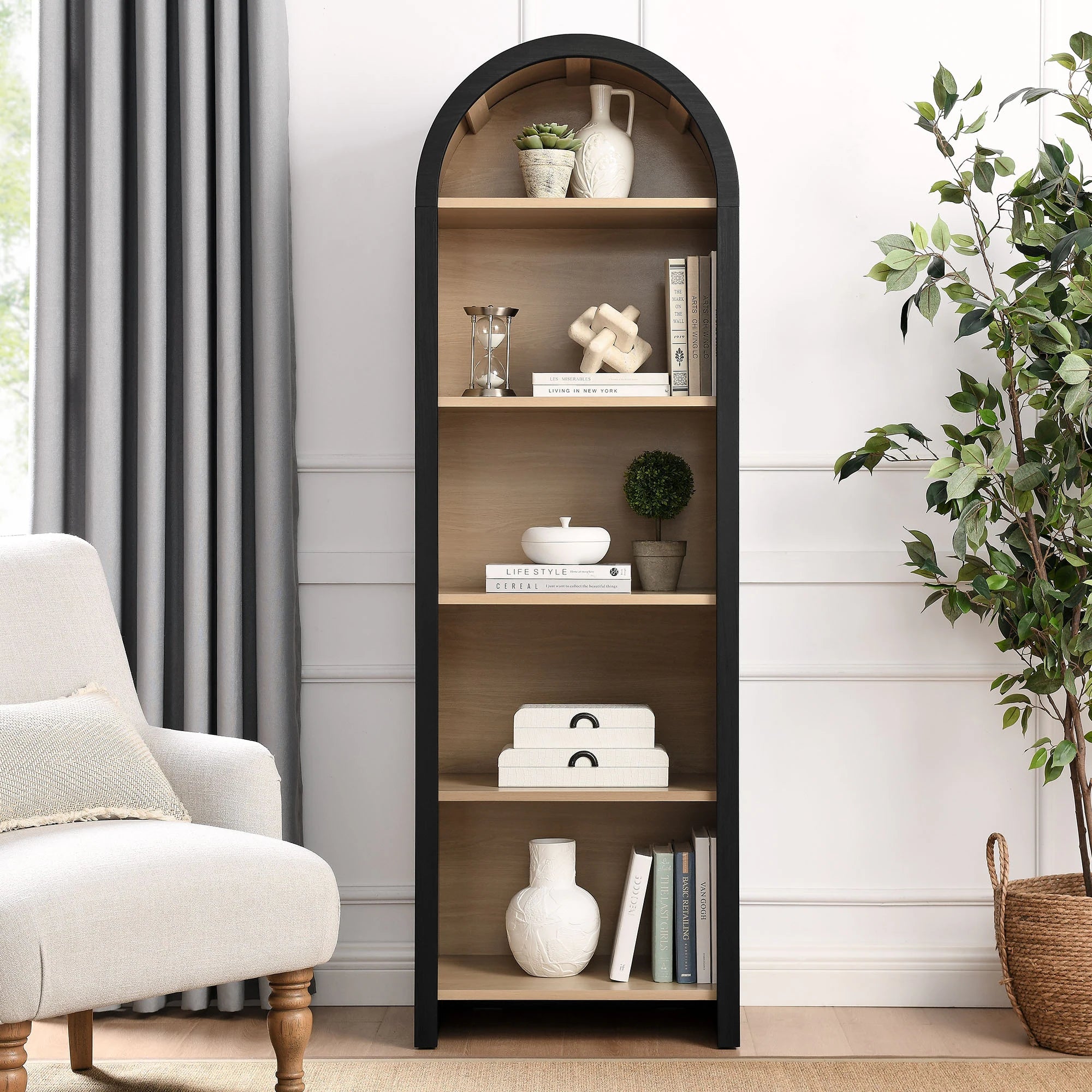 Evie Arched Bookcase Display Cabinet