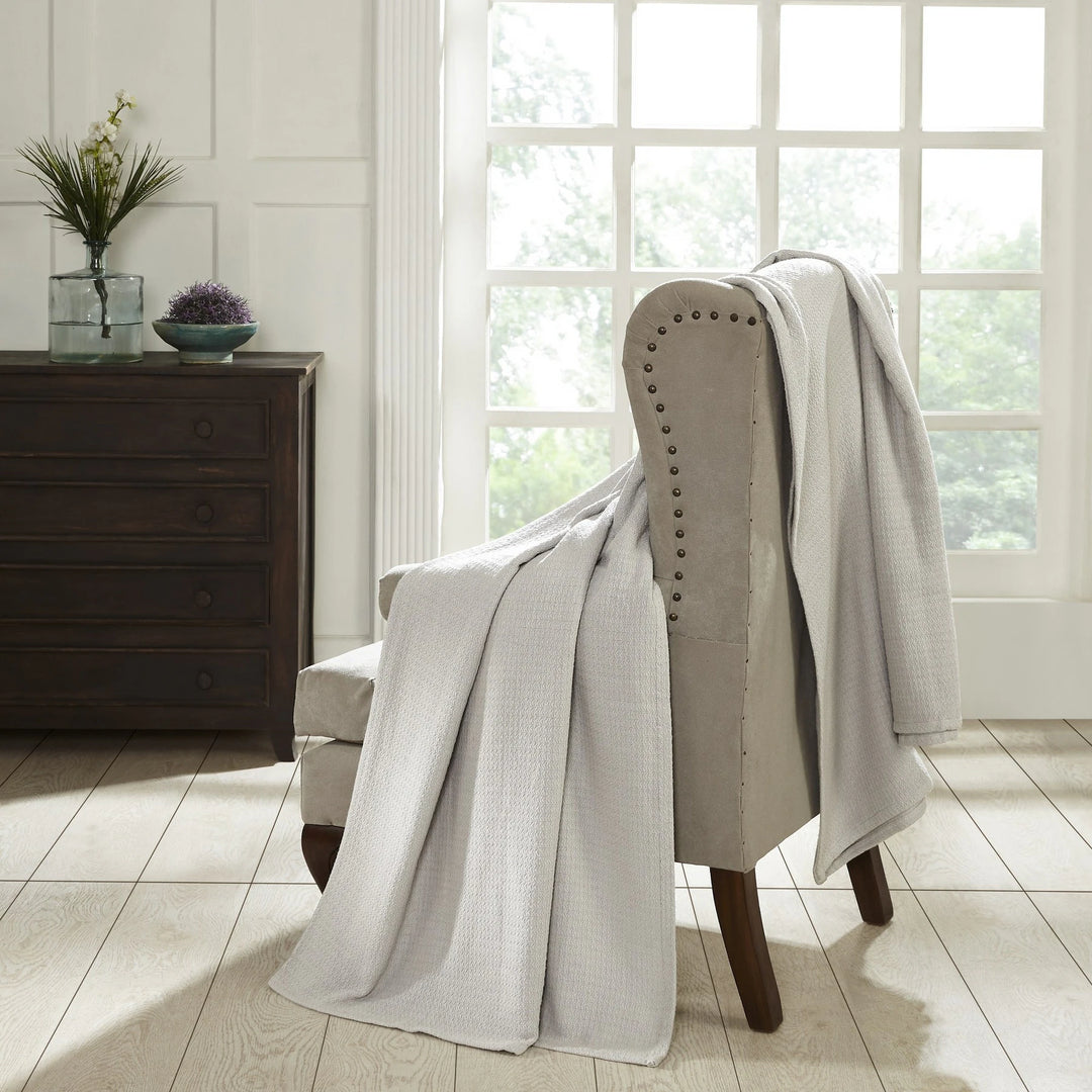 Waffle Weave Honeycomb Knit Soft Cotton Blanket